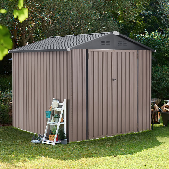 AECOJOY 7 Ft. W X 7 Ft. D Metal Storage Shed & Reviews Wayfair